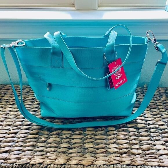 NEW Harveys Mini Streamline Turquoise Handbag - Picture 1 of 16